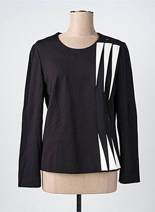Top țesătură jersey mâneci lungi negru BUGARRI femeie