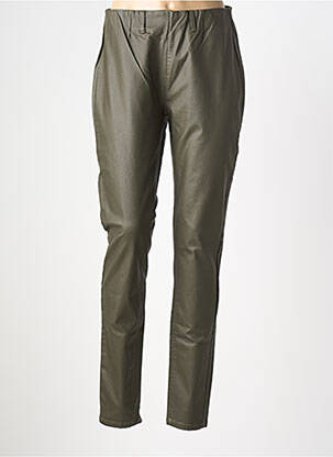 Pantalon slim talie elastică mărime normală verde CISO femeie