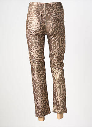 Pantalon 7/8 elasticitate mărime normală maro MAISON ONADO femeie