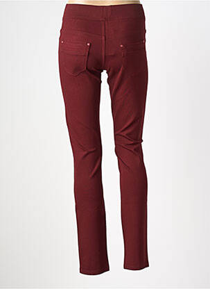 Jegging țesătură poplin mărime normală roșu QUATRE VINGT JOURS femeie