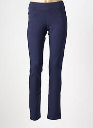 Jegging țesătură poplin mărime normală albastru QUATRE VINGT JOURS femme