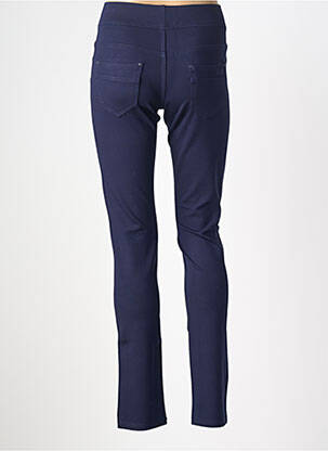 Jegging țesătură poplin mărime normală albastru QUATRE VINGT JOURS femeie