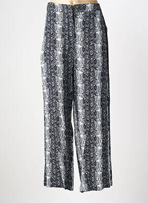 Pantalon drept țesătură poplin mărime normală negru MAT. femme