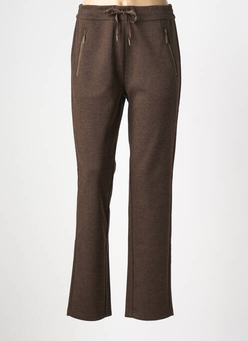 Pantalon slim talie elastică mărime normală maro YEST femme
