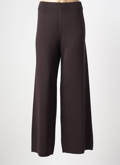 Pantalon drept țesătură crep mărime normală maro YEST femme