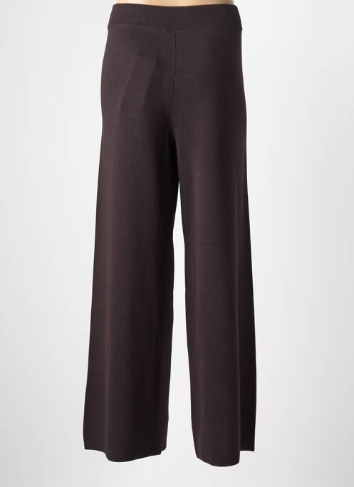 Pantalon drept țesătură crep mărime normală maro YEST femme