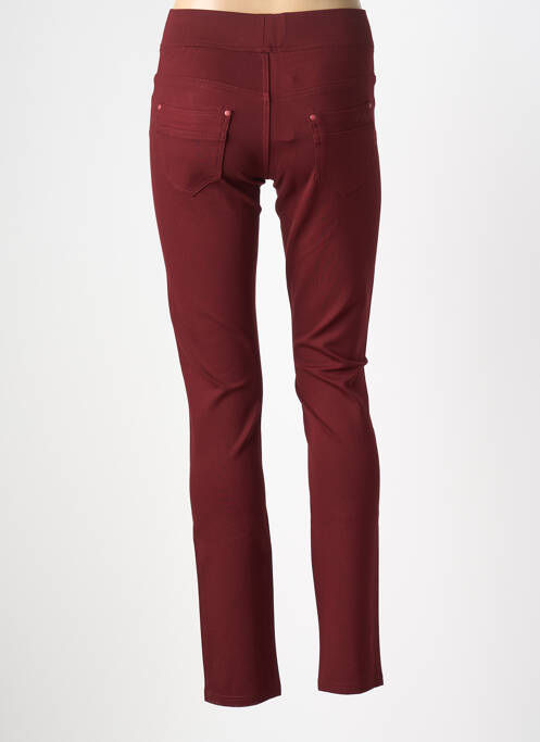Jegging țesătură poplin mărime normală roșu QUATRE VINGT JOURS femme