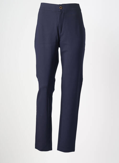 Pantalon slim talie elastică mărime normală albastru WALTRON femme