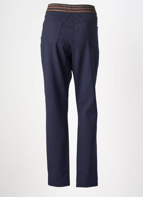 Pantalon slim talie elastică mărime normală albastru WALTRON femme