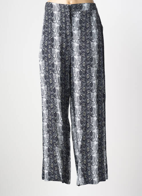 Pantalon drept țesătură poplin mărime normală negru MAT. femme