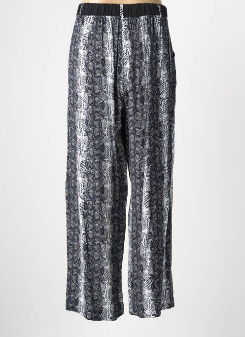 Pantalon drept țesătură poplin mărime normală negru MAT. femme
