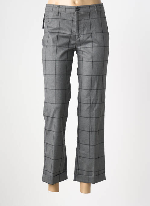 Pantalon 7/8 închidere cu fermoar sub clapetă cu nasturi mărime normală gri WALTRON femme