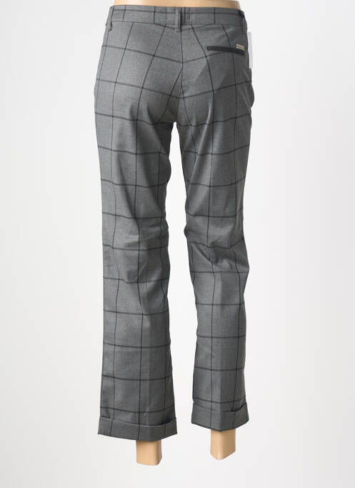 Pantalon 7/8 închidere cu fermoar sub clapetă cu nasturi mărime normală gri WALTRON femme