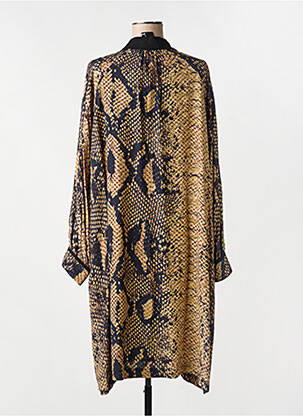 Rochie midi imprimeu fantezie mâneci lungi negru MAT. femeie