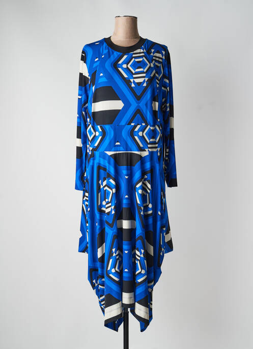 Rochie lungă mâneci lungi mâneci lungi albastru MAT. femme