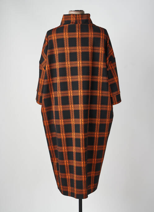Rochie midi imprimeu fantezie mâneci lungi negru YOEK femme