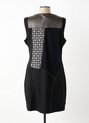 Rochie midi imprimeu fantezie fără mâneci negru BAGORAZ femeie