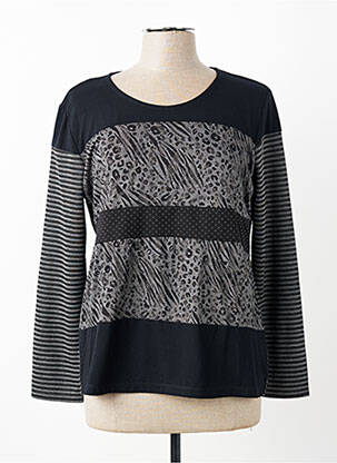 Tricou mâneci lungi mâneci lungi negru FELINO femeie