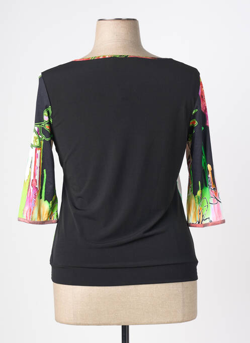 Tricou imprimeu fantezie mâneci scurte negru OLIVIER PHILIPS femme