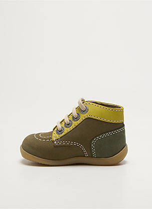 Ghete branț detașabil vârf rotund verde KICKERS băiat