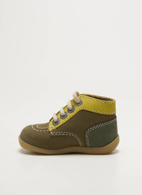 Ghete branț detașabil vârf rotund verde KICKERS garcon