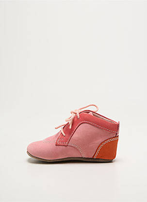 Papuci/pantofi de casă branț detașabil vârf rotund roz KICKERS fată