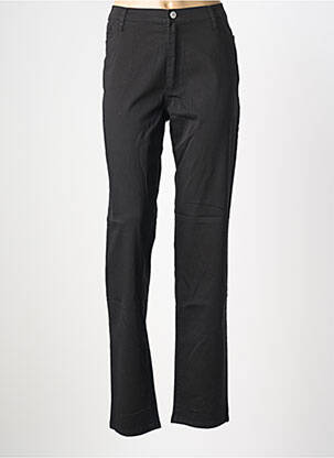 Pantalon slim țesătură poplin mărime normală negru COWEST femeie