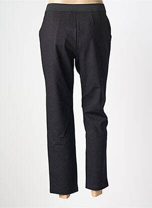 Pantalon slim talie elastică mărime normală negru TELMAIL femeie