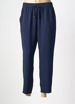 Pantalon 7/8 țesătură poplin mărime normală albastru TINTA femeie