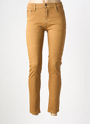 Pantalon slim conic mărime normală galben KALISSON femme