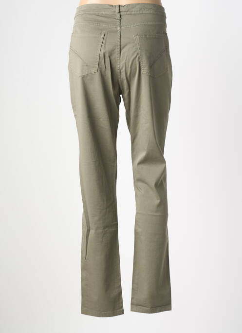 Pantalon slim țesătură poplin mărime normală verde IMPAQT femme