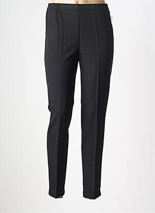 Pantalon slim talie elastică mărime normală negru GEVANA femme