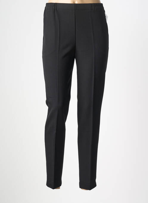 Pantalon slim talie elastică mărime normală negru GEVANA femme
