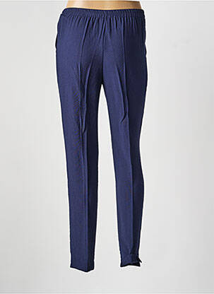 Pantalon slim talie elastică mărime normală albastru GEVANA femeie