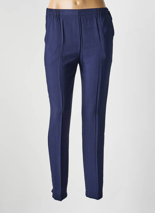 Pantalon slim talie elastică mărime normală albastru GEVANA femme