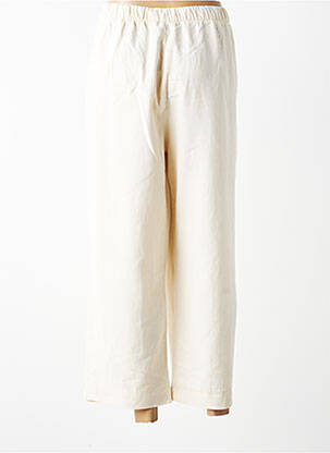 Pantalon 7/8 talie elastică mărime normală bej ZARA femeie