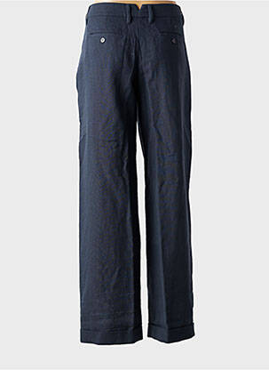 Pantalon drept țesătură crep talie înaltă albastru MAX MARA femeie