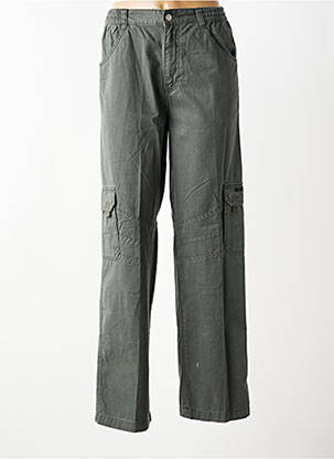 Pantalon cargo croială dreaptă talie elastică gri HT (HERE&THERE) fille