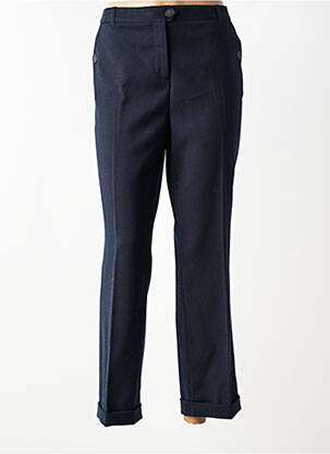 Pantalon 7/8 talie cu cleme mărime normală albastru CAROLL femeie