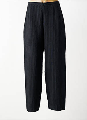 Pantalon drept talie cu cleme talie înaltă negru INDIES femeie