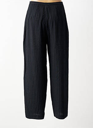 Pantalon drept talie cu cleme talie înaltă negru INDIES femeie