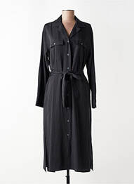 Rochie midi croială fluidă mâneci lungi negru UNIQLO femme