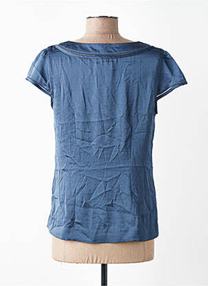Top croială fluidă mâneci scurte albastru H&M femeie