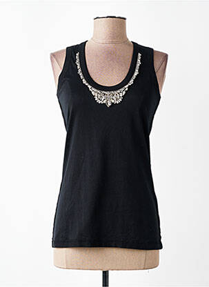 Top țesătură jersey fără mâneci negru DOLCE & GABBANA femme