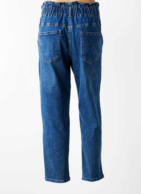 Blugi cu croială slim elasticitate talie înaltă albastru LD STYLE femme