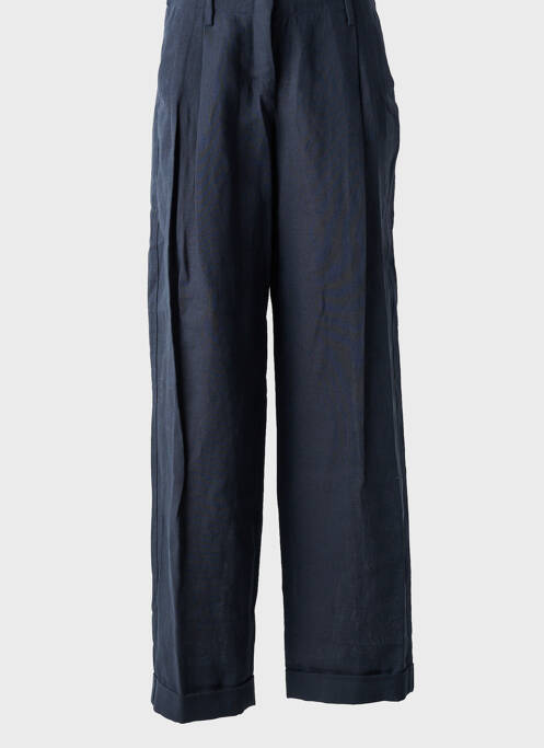 Pantalon drept țesătură crep talie înaltă albastru MAX MARA femme