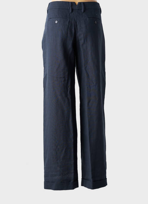 Pantalon drept țesătură crep talie înaltă albastru MAX MARA femme