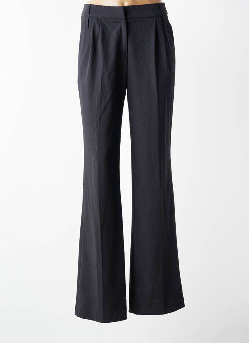 Pantalon evazat închidere cu fermoar sub clapetă cu cârlig talie înaltă gri CERRUTI 1881 femme