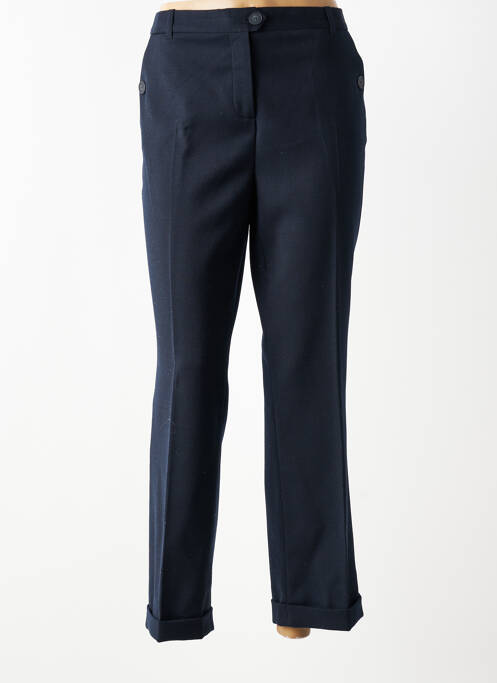 Pantalon 7/8 talie cu cleme mărime normală albastru CAROLL femme