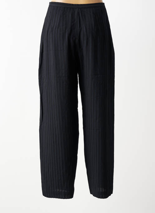 Pantalon drept talie cu cleme talie înaltă negru INDIES femme